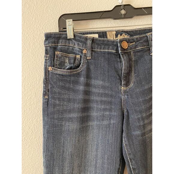 Kut from the Kloth Farrah Baby Bootcut Jeans Womens 6 Blue Medium Wash Stretch - Picture 3 of 7
